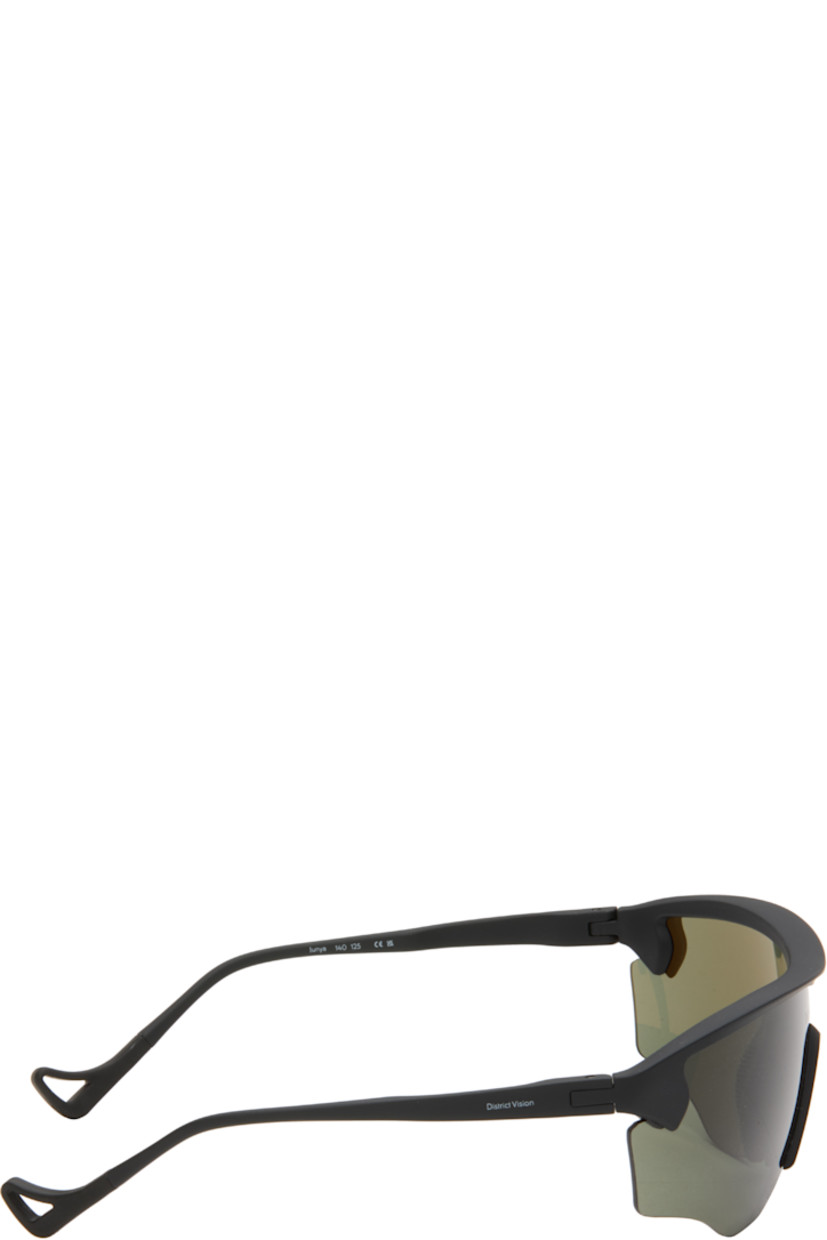 Shield-style semi-rimless acrylic-frame sunglasses.

· Khaki lens with D+ lens technology
· 100% UVA/UVB protection
· Integrated rubber nose pads
· Logo printed at lens and temple
· Eyewear chain-compatible rubber temple tips
· Includes microfiber pouch
· Size: 140 125

Supplier color: Black/D+ G15