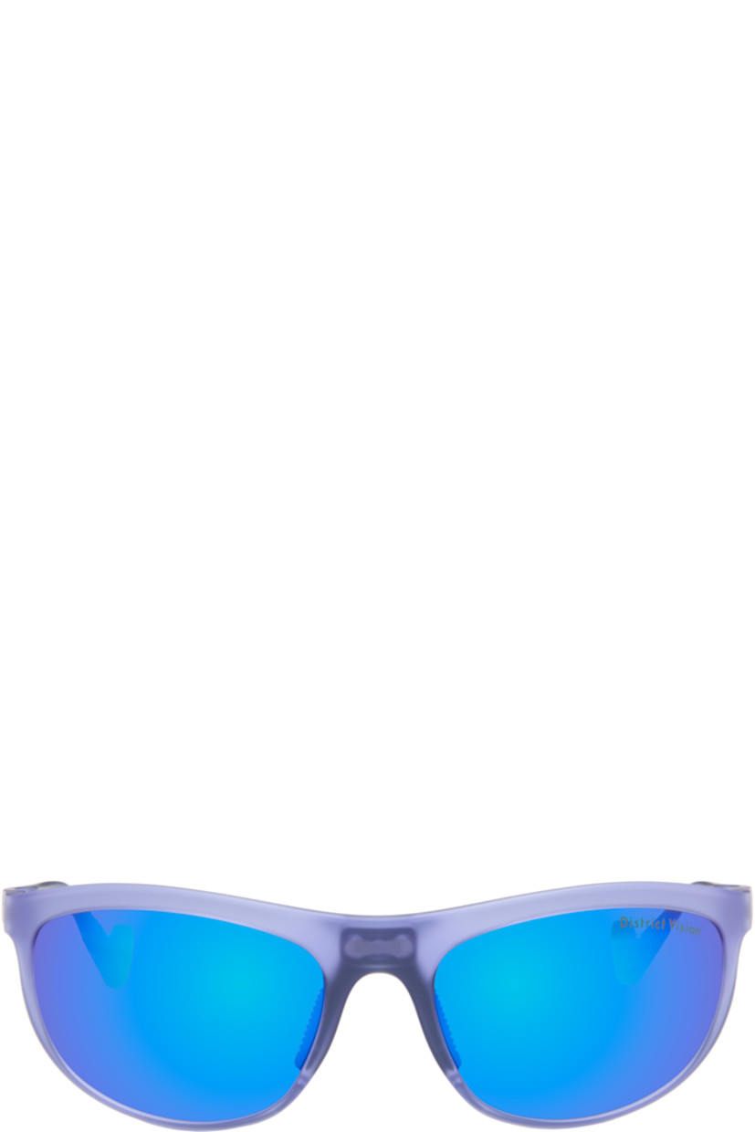 Round acrylic-frame sunglasses.

· Mirrored blue lenses with D+ lens technology
· 100% UVA/UVB protection
· Integrated rubber nose pads
· Logo printed at lens and temple
· Eyewear chain-compatible rubber temple tips
· Includes microfiber pouch
· Size: 59.19 125

Supplier color: Iris/D+ indigo mirror