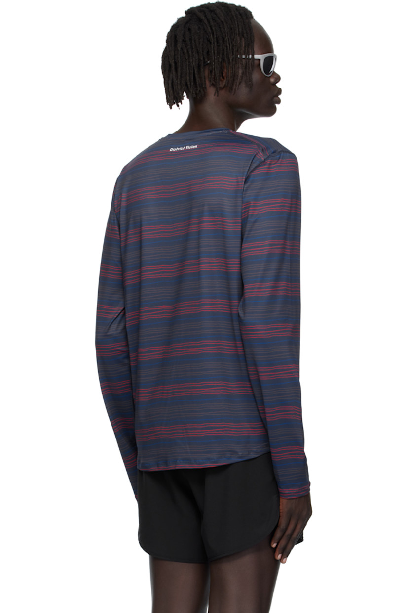Lightweight 150 gsm stretch jersey T-shirt.

· Striped throughout 
· Round neck
· Logo printed at chest and back collar
· Logo patch at front hem 

Supplier color: Micro stripes