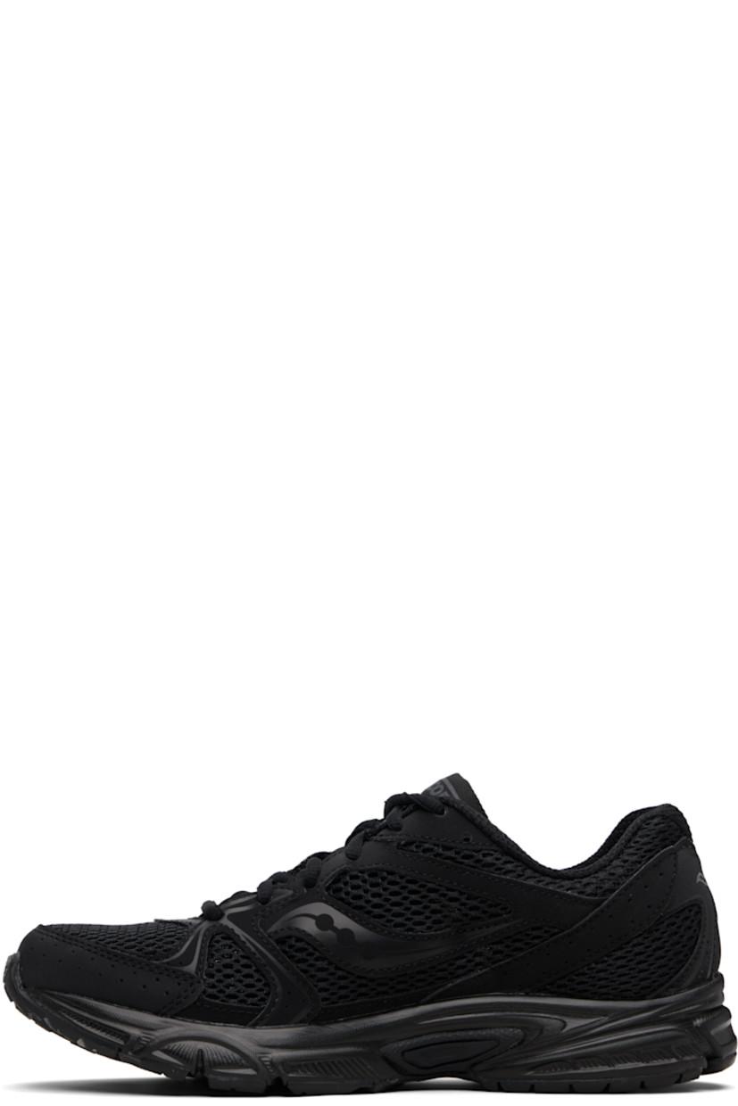 Low-top mesh and buffed faux-leather sneakers.

· Reflective trim and perforated detailing throughout
· Logo printed at vamp and heel tab
· Lace-up closure
· Logo patch at padded tongue
· Padded collar
· Logo appliqué at sides
· Mesh lining
· Treaded rubber sole

Supplier color: Black/Black