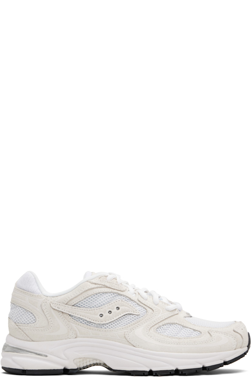 Low-top mesh and suede sneakers.

· Bonded trim throughout
· Lace-up closure
· Logo embroidered at padded tongue
· Padded collar
· Logo appliqué at sides
· Logo embroidered at heel counter
· Jersey and mesh lining
· Foam rubber midsole
· Treaded rubber sole

Supplier color: White/Off white