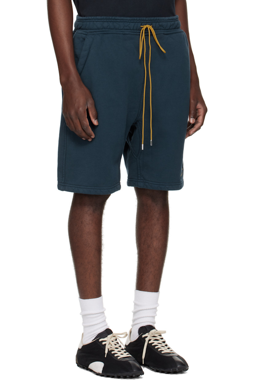 Heavyweight cotton jersey shorts.

· Drawstring at elasticized waistband
· Three pocket-styling
· Logo embroidered at cuff

Supplier color: Navy