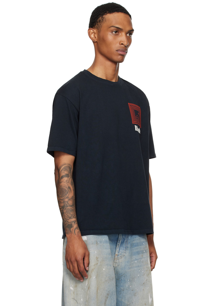 Cotton jersey T-shirt. 

· Rib-knit crewneck
· Logo and graphic printed at chest and back

Supplier color: Vintage black