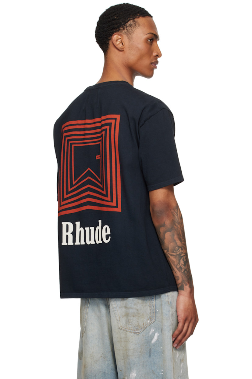 Cotton jersey T-shirt. 

· Rib-knit crewneck
· Logo and graphic printed at chest and back

Supplier color: Vintage black