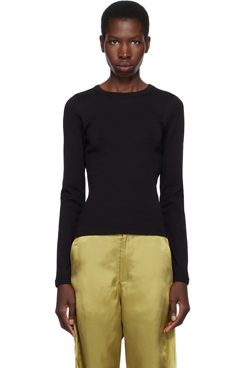 Organic cotton jersey T-shirt.

· Rib-knit crewneck and cuffs
· Central seam at back

Supplier color: Black