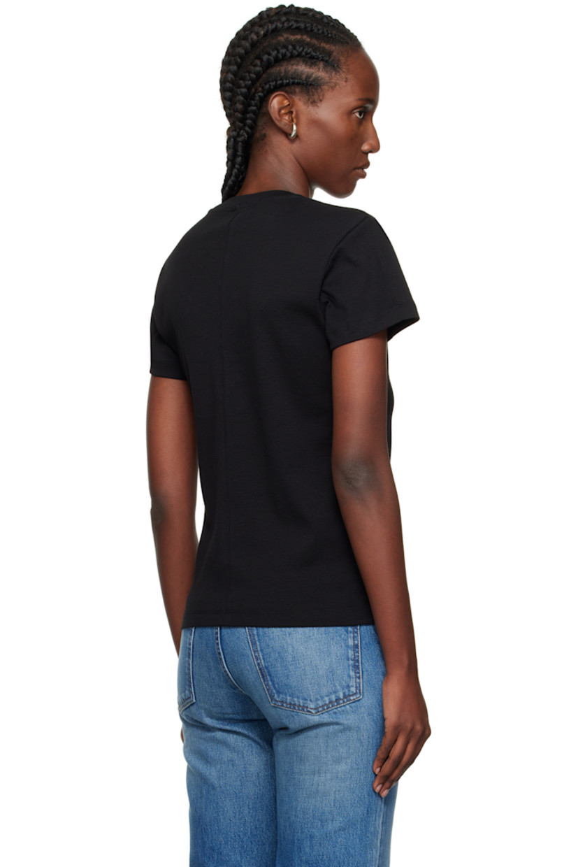 Rib-knit organic cotton T-shirt.

· Crewneck
· Central seam at back

Supplier color: Black