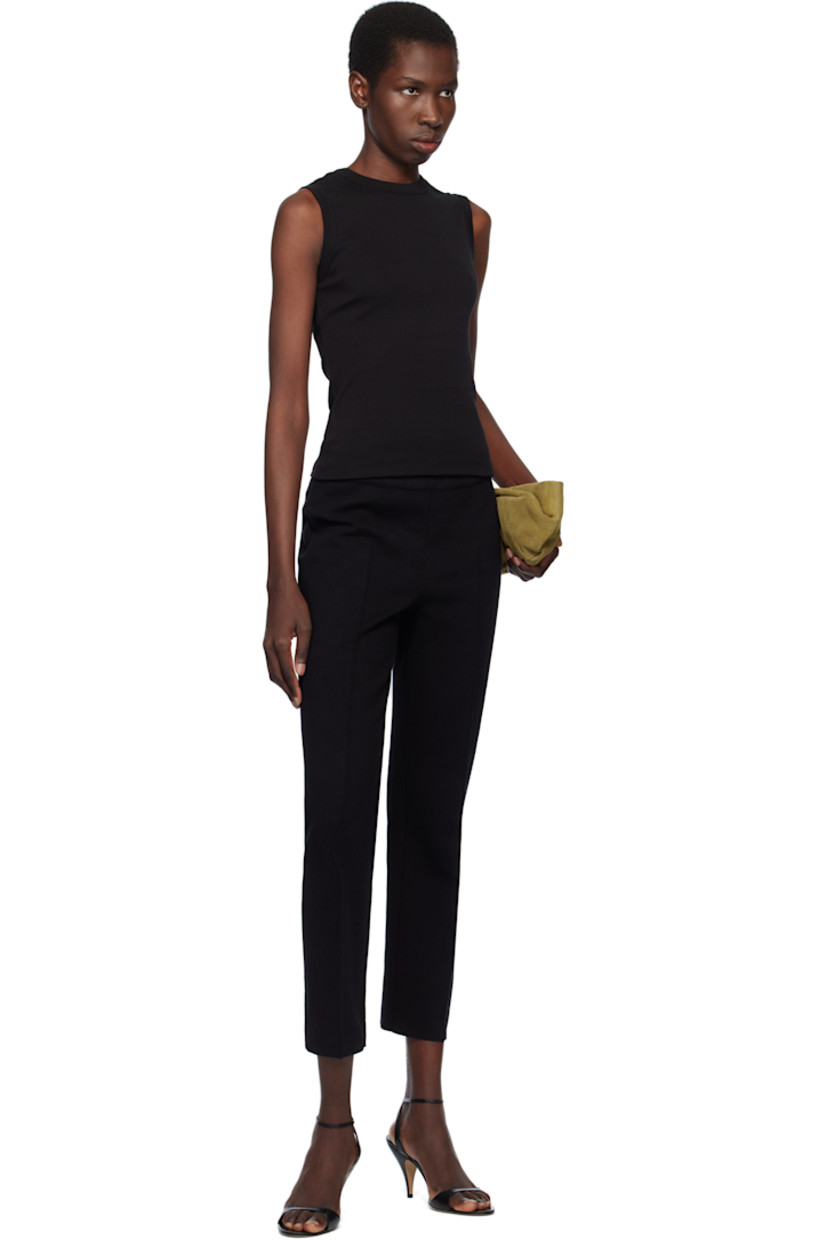 Organic cotton jersey tank top.

· Rib-knit crewneck and armscyes
· Central seam at back

Supplier color: Black