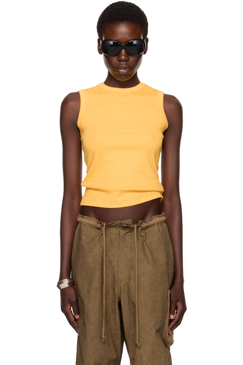 Organic cotton jersey tank top.

· Rib-knit crewneck and armscyes
· Central seam at back

Part of the exclusive SSENSE HEAT capsule.

Supplier color: Mango
