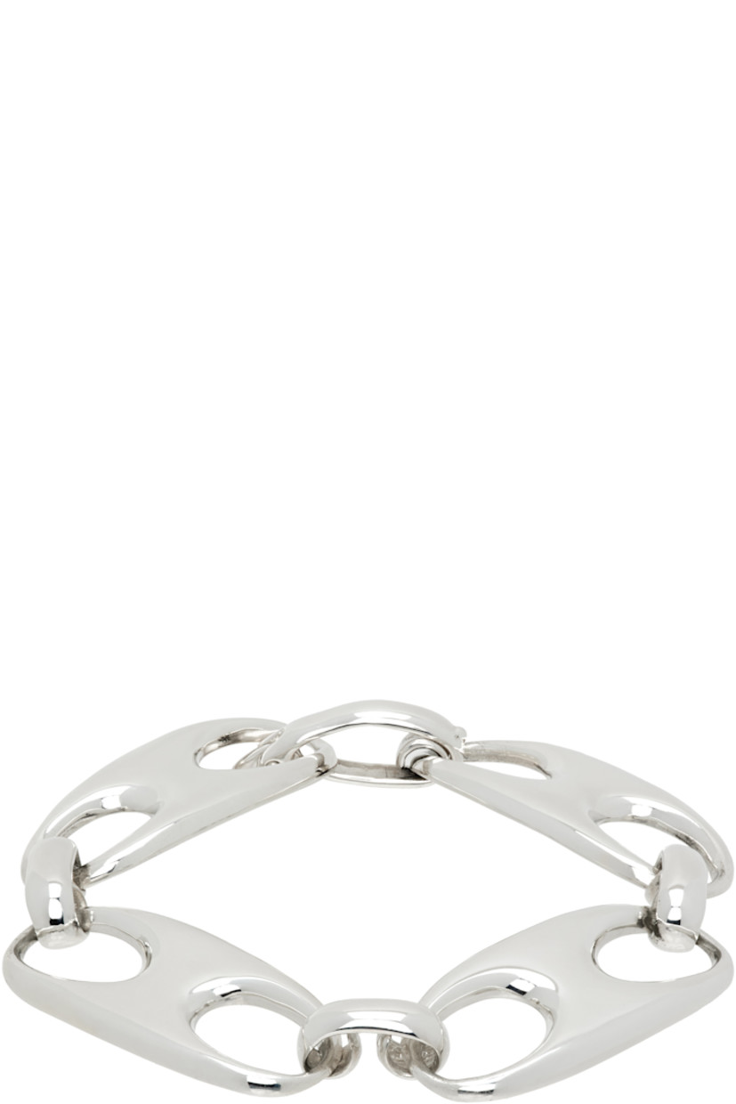 Handcrafted anchor chain bracelet in sterling silver. 

· Logo-engraved hinged-post fastening 
· L7.5"

Supplier color: Sterling silver