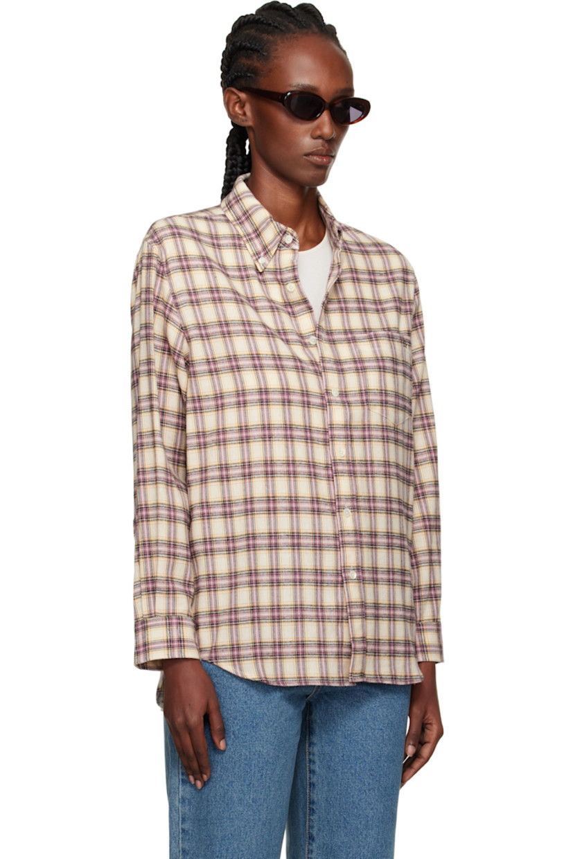 Lightweight cotton-blend flannel shirt.

· Check pattern throughout
· Button-down spread collar
· Button closure
· Logo embroidered at patch pocket
· Shirttail hem
· Adjustable buttoned barrel cuffs
· Box pleat at back yoke

Supplier color: Soft Pink Check
