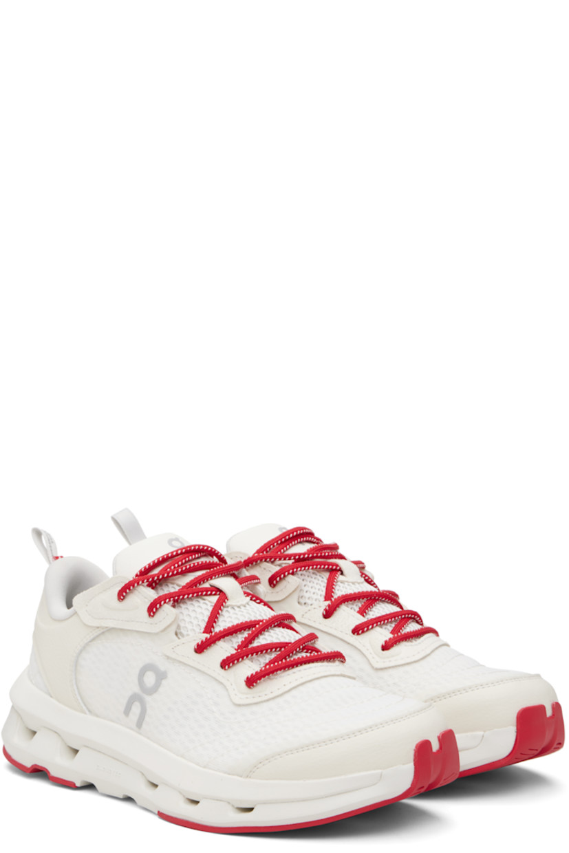Low-top mesh and grained faux-leather sneakers.

· Lace-up closure
· Reflective logo bonded at tongue and sides
· Padded tongue and collar
· Pull-loop at heel collar
· Jersey lining
· CloudTec® foam rubber midsole
· Treaded Speedboard® rubber sole

Supplier color: Ivory/Wolf