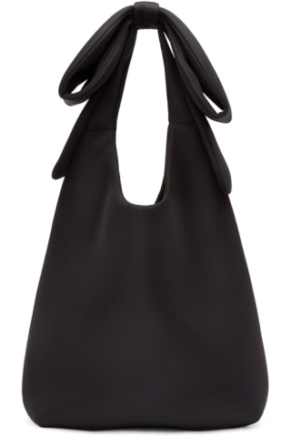 Simone Rocha: Black Neoprene Large Dumpling Bag | SSENSE