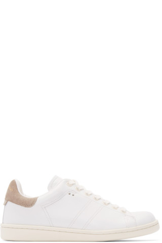 Isabel Marant: White Leather Bart Sneakers | SSENSE