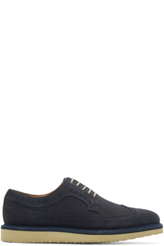 Tiger of Sweden: Navy Suede Charly Brogues | SSENSE