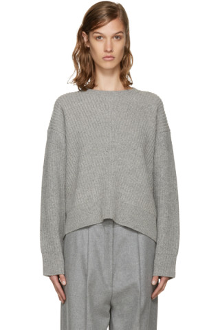 Acne Studios: Grey Wool Java Sweater | SSENSE Canada