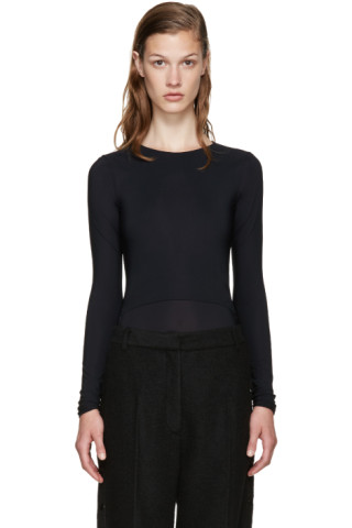 Maison Margiela: Black Layered Bodysuit | SSENSE