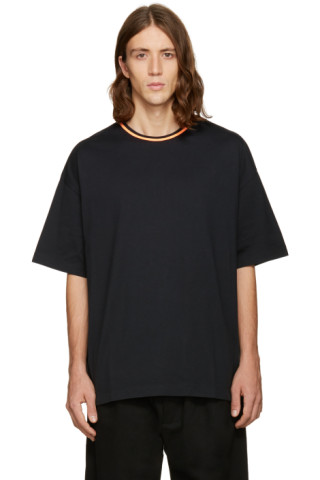 Facetasm: Black Oversized Plain T-Shirt | SSENSE