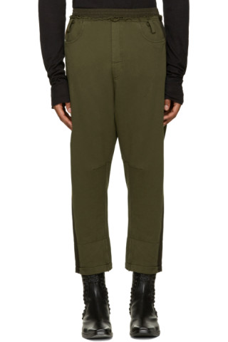 Haider Ackermann: Khaki Cropped Lounge Pants | SSENSE