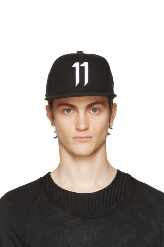 11 by Boris Bidjan Saberi: Black Logo 11 Cap | SSENSE