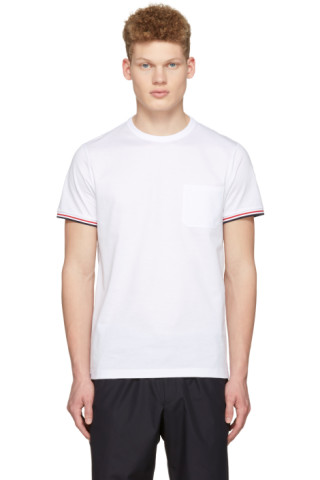 Moncler: White Maglia Pocket T-Shirt | SSENSE