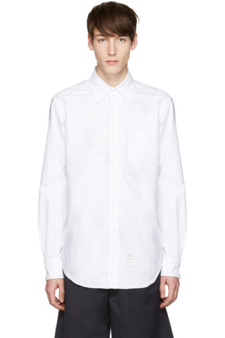 Thom Browne: White Oxford Classic Shirt | SSENSE