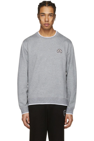 Kenzo: Grey Tiger Patch Pullover | SSENSE