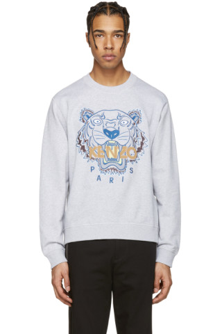 Kenzo: Grey Tiger Pullover | SSENSE