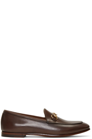 Gucci: Brown Jordaan Loafers | SSENSE