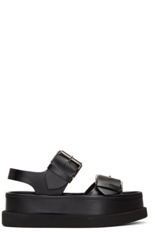 Stella McCartney: Black Buckles Sandals | SSENSE