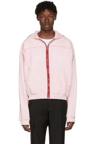 Haider Ackermann: Pink Zip-Up Hoodie | SSENSE Canada