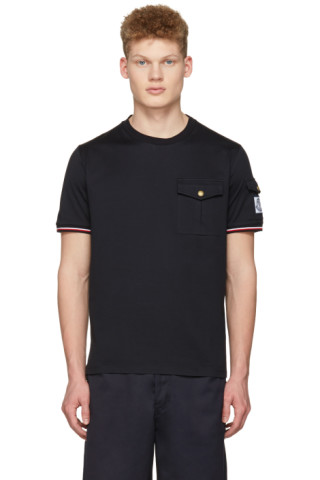 Moncler Gamme Bleu: Navy Pockets T-Shirt | SSENSE