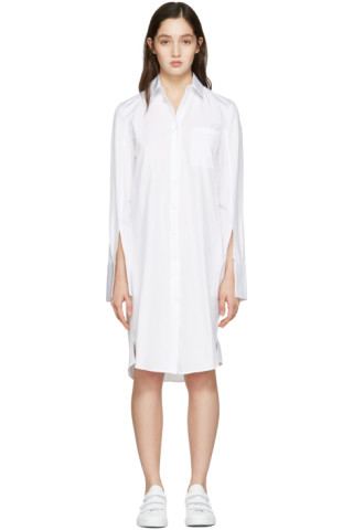 Atea Oceanie: White Wide Cuff Dress | SSENSE