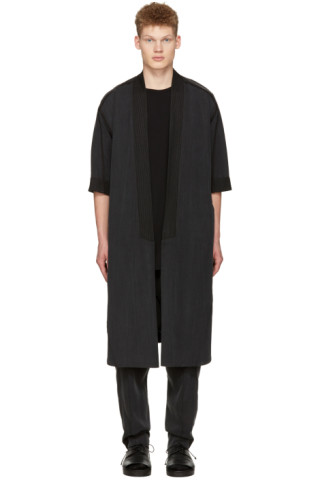 Abasi Rosborough: Grey Arc Noragi Coat | SSENSE