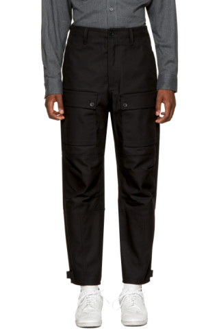 Acne Studios: Black Abbi Trousers | SSENSE