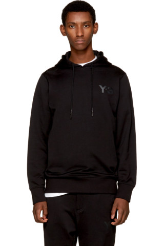 Y-3: Black Classic Logo Hoodie | SSENSE