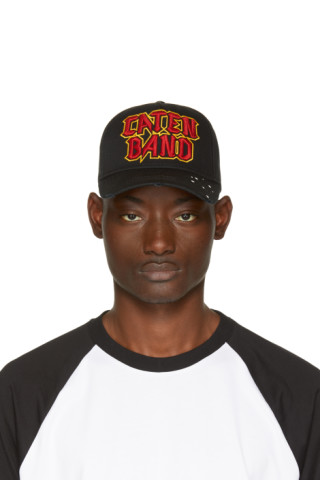 Dsquared2: Black 'Caten Band' Baseball Cap | SSENSE