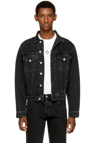 Balenciaga: Black Classic Denim Jacket | SSENSE