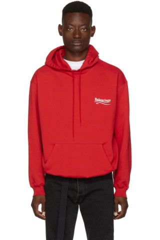 balenciaga hoodie black and red