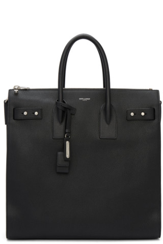 Saint Laurent: Black Sac de Jour North South Tote | SSENSE