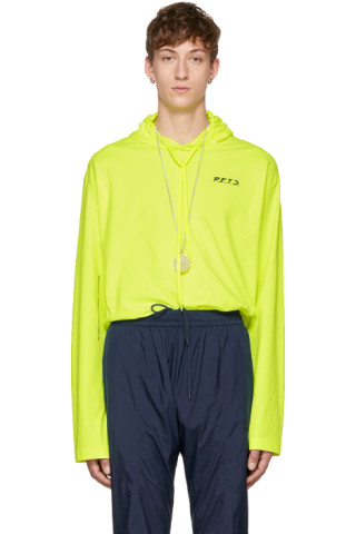 VETEMENTS: Yellow 'PETS' Hoodie | SSENSE