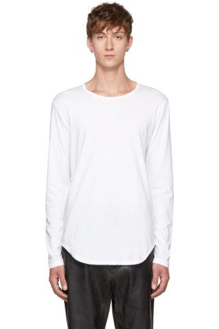 Attachment: White Long Sleeve Jersey T-Shirt | SSENSE