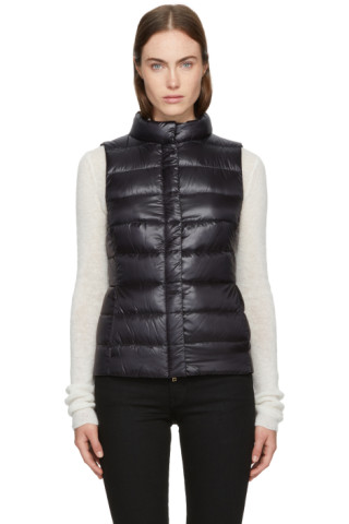 Herno: Black Sleeveless Down Vest | SSENSE