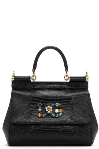 Dolce & Gabbana: Black Small Miss Sicily Bag | SSENSE