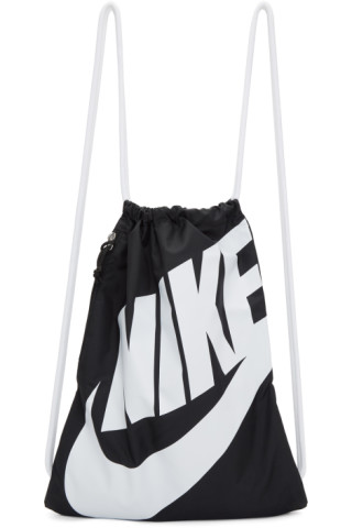 Nike: Black Heritage Logo Gym Backpack | SSENSE