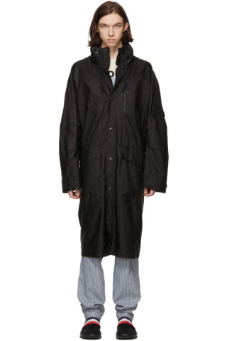 Moncler: Black Greg Coat | SSENSE