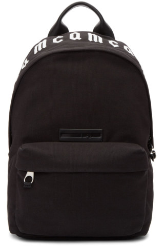 McQ Alexander McQueen: Black & White Logo Backpack | SSENSE