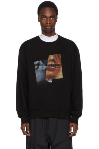 Juun.J: Black 'Be Curious Not Judgemental' Sweatshirt | SSENSE