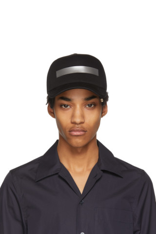 Neil Barrett: Black & Silver Tape Cap | SSENSE