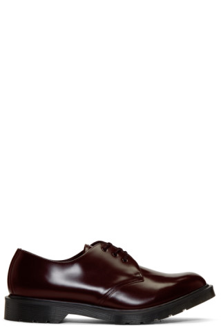 Dr. Martens: Burgundy 1461 Classic 'Made in England' Derbys | SSENSE