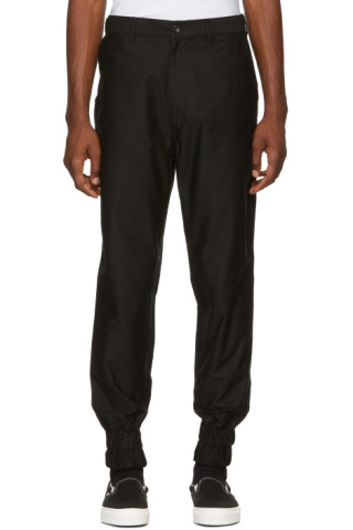 Comme des Garçons Homme: Black Moleskin Trousers | SSENSE